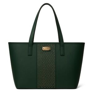 Michael Kors Green with Gold Studded Accents Shoulder Bag Purse